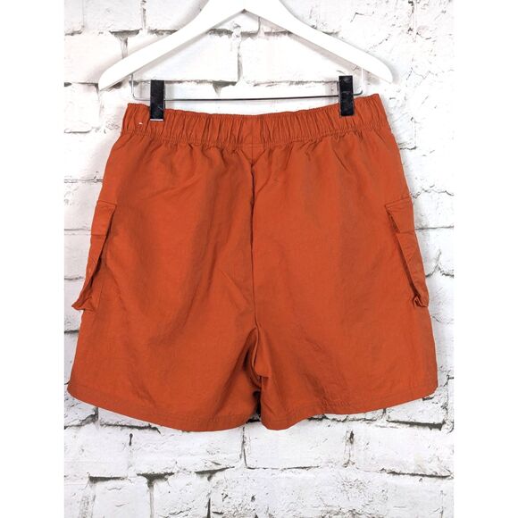 NIKE Nylon Cargo Shorts Sporty Athletic Wide Leg Pumpkin Spice Quick Dry Large - Picture 5 of 8
